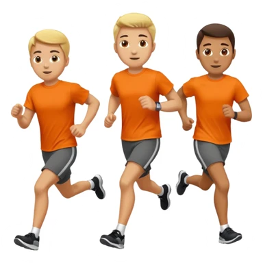 charity run with orange tshirt sticker