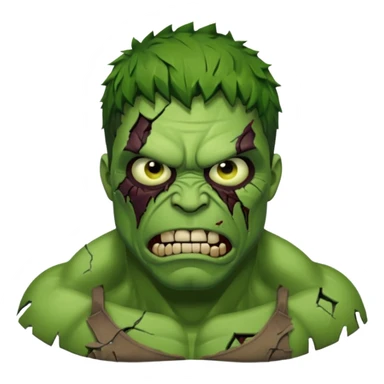 Zombie Hulk with glass face  sticker