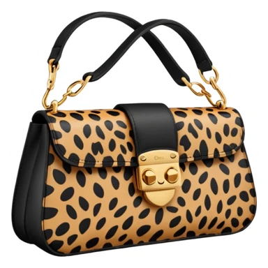 cheetah printed dior baguette bag  sticker