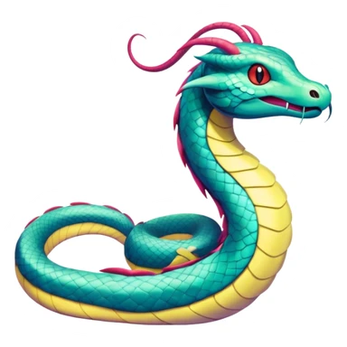 Colorful Seviper-Dragonair-hybrid, full body, sticker