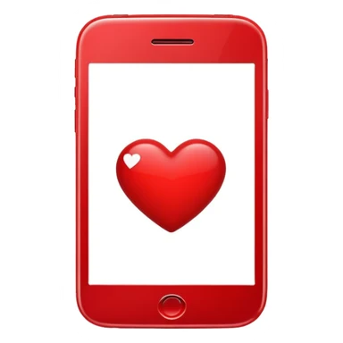smartphone with a big heart sticker