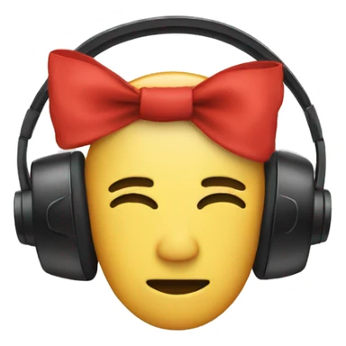 Head phones with a bow on them  sticker