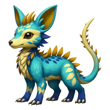 Rare realistic exotic cute epic pretty beautiful handsome gorgeous aesthetic colorful vibrant Vernid-Protogen-Primagen-Wickerbeast-species-Fakemon-creature by LiLaiRa, random markings, tufted ears, full body sticker