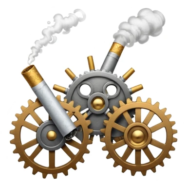 A cog smoking a cigarette sticker