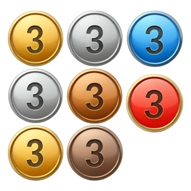 badges for paid subscriptions at different levels with the number 3 sticker