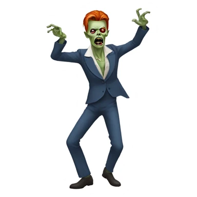 david bowie zombie dancing sticker