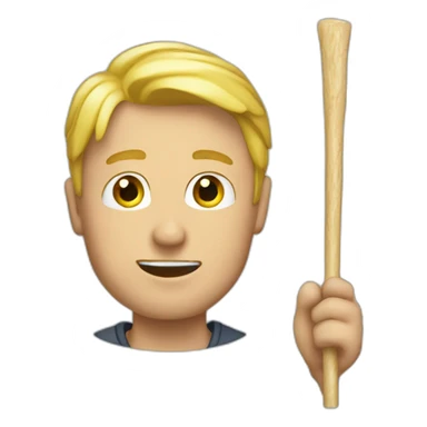 Blond Guy with great stick sticker