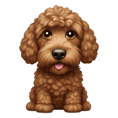 Cozy autumn brown cockapoo sticker