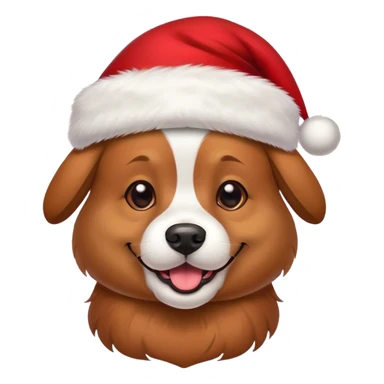 perro con gorro de navidad sticker