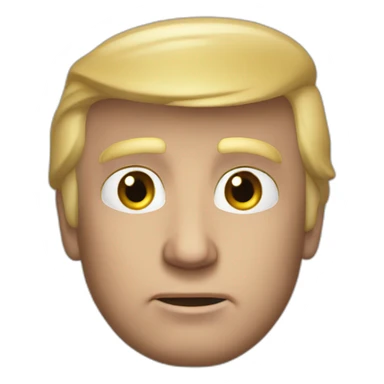 donald trump-(proportional)calm-(realistic) sticker