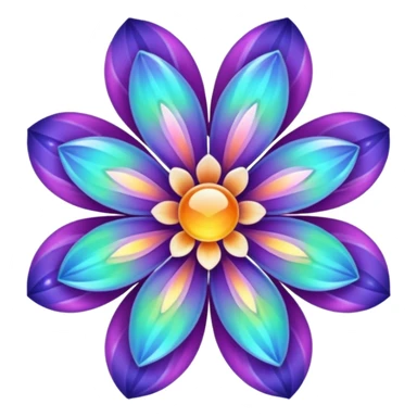Space-Petalled Flower,  sticker
