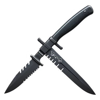 ninja knife all black sticker