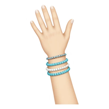 Mano blanca con pulsera sticker