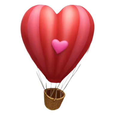 Valentine’s Day hot air balloon sticker