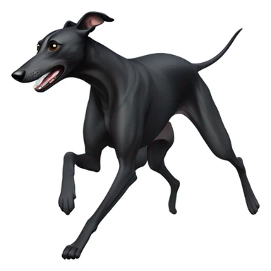 Black greyhound racing sticker