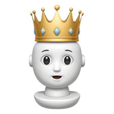 skibidi toilet character with a crown sticker