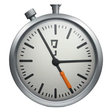 a stopwatch, broken with a crack sticker