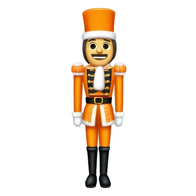 Orange christmas nutcracker full body sticker