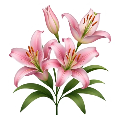 Pink lilies sticker