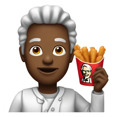 A person eating kfc sticker