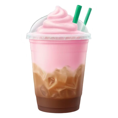 light pink starbucks ice coffee with ice cubes sticker