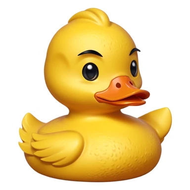 Angry rubber duck sticker