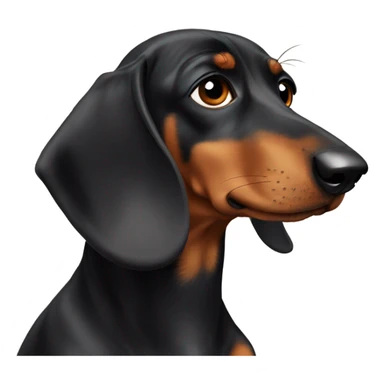 Sad daschund sticker