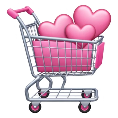 make shopping cart with very girly pink tones. sticker