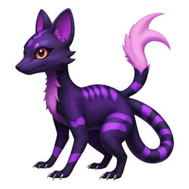 White Salandit-Umbreon-Genet-Noivern-Civet-Hybrid (Full body) sticker