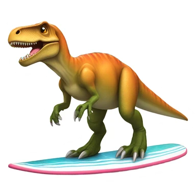 T. rex on a surfboard sticker