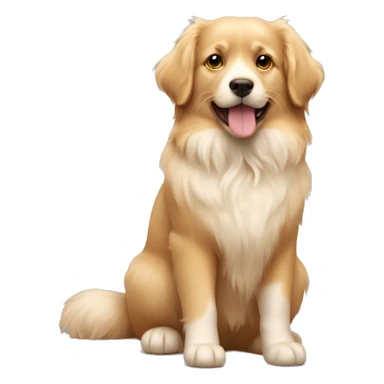 Ragdoll cat with a golden retriever sticker