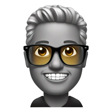 A movie star with diamond glasses and replace his teeth diamonds sticker