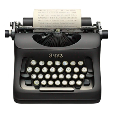 medal award with a typewriter on it sticker