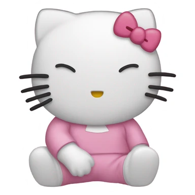 Creat me a crying hello kitty emoji sticker