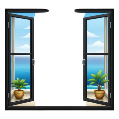 window apartment with sea view sticker