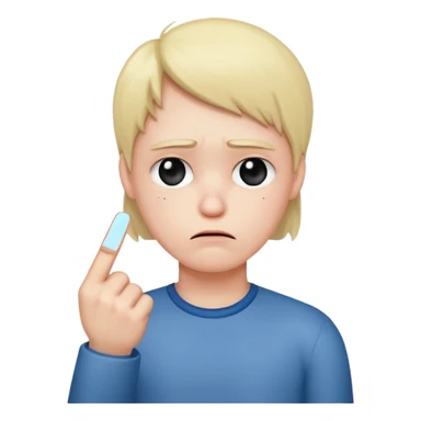 Sad face that’s doing the middle finger sticker