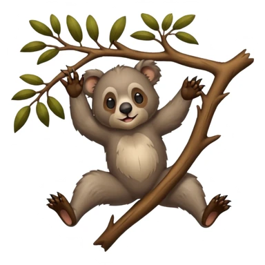 Drop Bear falling from a branch sticker