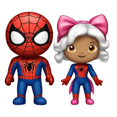 Spiderman and hello kitty  sticker