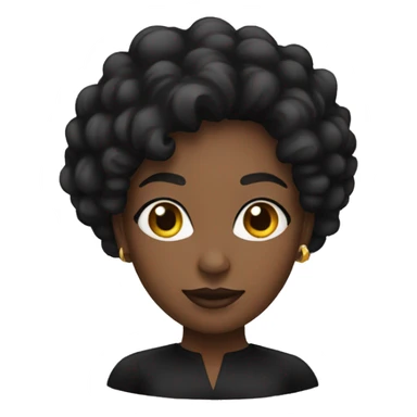 Black women in a all black outfit  sticker