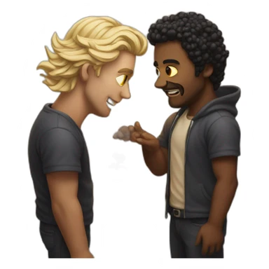 Heaven and hell sticker