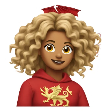 Beyoncé on a Welsh dragon  sticker