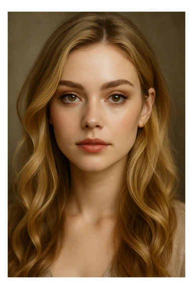 a pretty girl with blond hair, green eyes, and makeup, detailed, beautiful face sticker