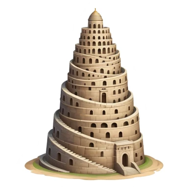 Tower of Babel, spiraling ancient tower reaching to the sky sticker