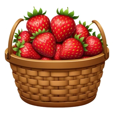 Brown basket with strawberries  sticker
