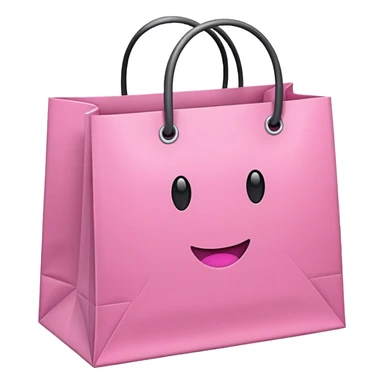 pink girly shopping bag sticker