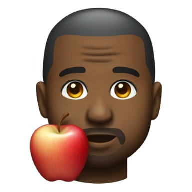 Kanye west With Apple  sticker