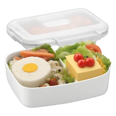 White lunch bento box sticker