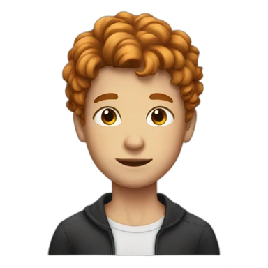 A boy with freckles and ref hair sticker