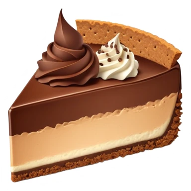 Chocolate mousse cheesecake slice  sticker