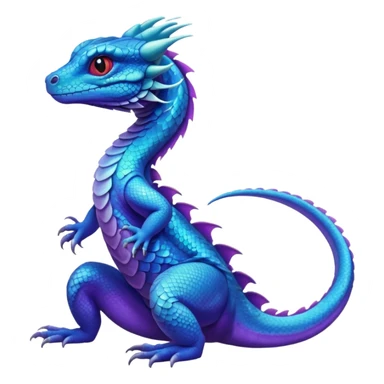 Chinese Water Dragon Purple Blue sticker